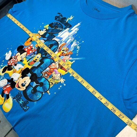 Walt Disney World Florida 2013 Tshirt Size 2XL Short Sleeve Turquoise Blue - Picture 5 of 6